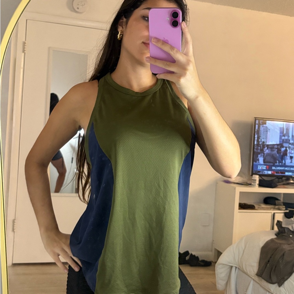 Nike Olive and Navy Tank Top